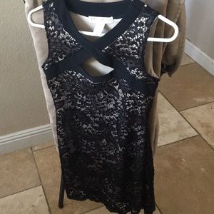 Small black lace cocktail dress